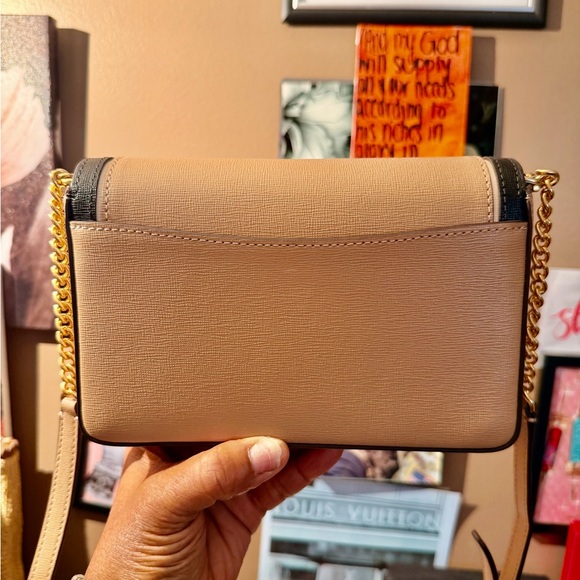 NWT Kate Spade New York Morgan colorblocked saffiano leather flap chain wallet - Picture 3 of 9